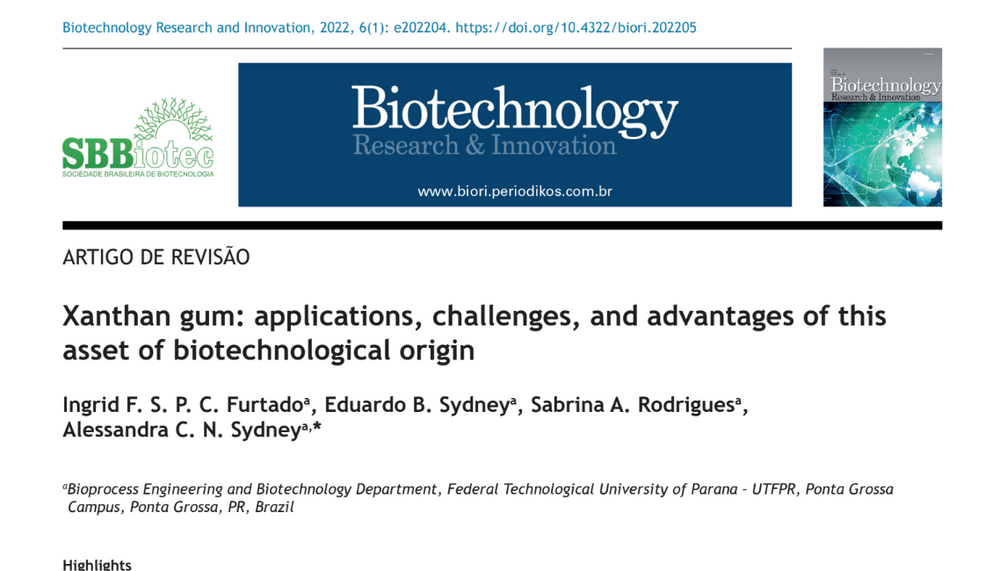 Xanthan gum: applications, challenges, and advantages of this asset of biotechnological origin