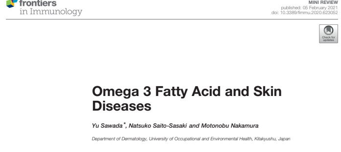 Omega 3 Fatty Acid and Skin Diseases