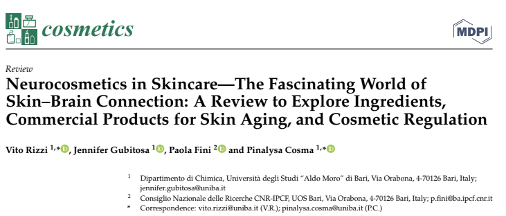 Neurocosmetics in Skincare—The Fascinating World of Skin–Brain Connection: A Review to Explore Ingredients, Commercial Products for Skin Aging, and Cosmetic Regulation