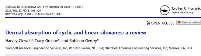 Dermal absorption of cyclic and linear siloxanes: a review